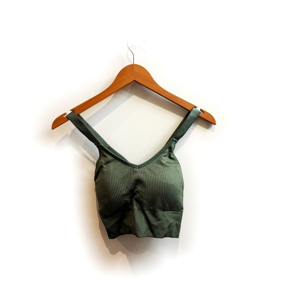 Athletic Works Olive Ribbed Top